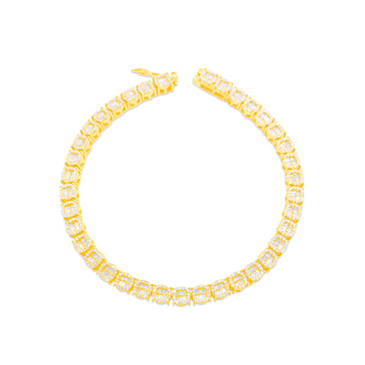 Tennis Diamond Bracelet (2.75CTW) in 10K Yellow Gold - 8mm