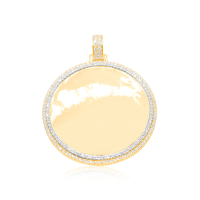 Round Shape Custom Diamond Memory Pendant (3.05CT) in 10K Yellow Gold