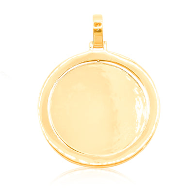 Round Shape Custom Diamond Memory Pendant (3.50CT) in 10K Gold