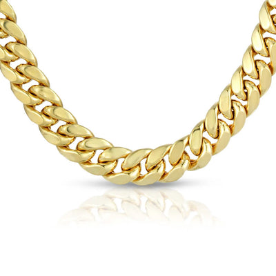 5.5mm 10K Gold Hollow Miami Cuban Chain (White or Yellow or Rose) - from 18 to 26 Inches