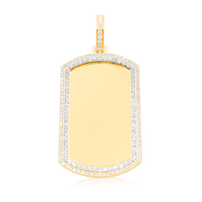 Rectangular Shape Custom Diamond Memory Pendant (6.25CT) in 10K Gold