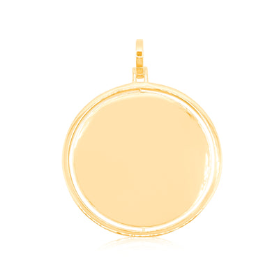 Round Shape Custom Diamond Memory Pendant (8.00CT) in 10K Gold