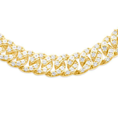 925 Sterling Silver with Round Natural Diamonds Necklace with 10K Gold Studs 0.25CT Diamonds