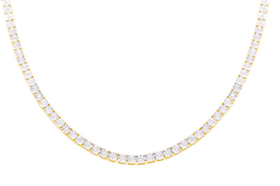Diamond Tennis Necklace (2.50CT) in 10K Gold - 7mm (20 inches)