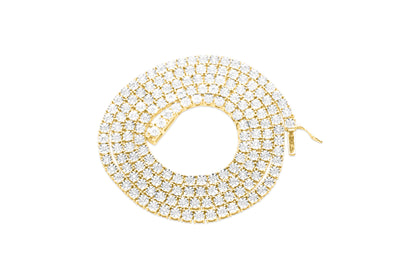 Diamond Tennis Necklace (2.50CT) in 10K Gold - 8mm (20 inches)