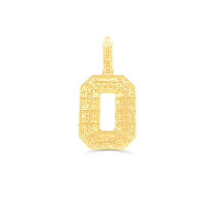 O Letter Baguette Diamond Pendant (4.25CT) in 10K Gold