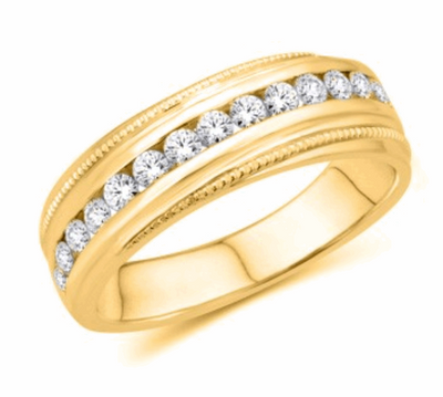 10K Gold Diamond Men's Ring 0.75CT