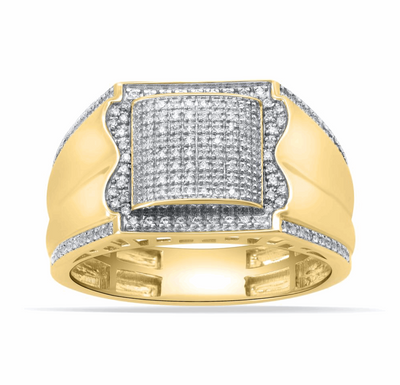 10K Gold Diamond Men's Ring 0.36CT