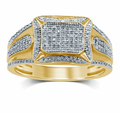 10K Gold Diamond Men's Ring 0.33CT