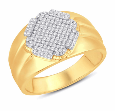 10K Gold Diamond Men's Ring 0.38CT