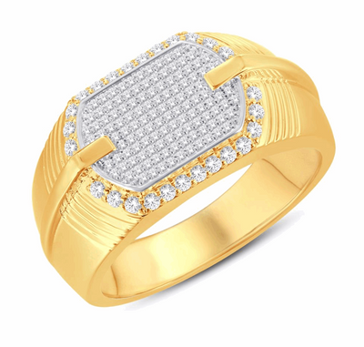 10K Gold Diamond Men's Ring 0.48CT