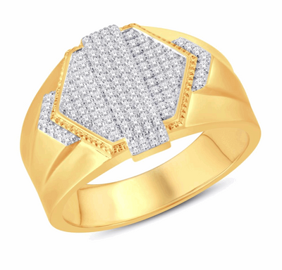 10K Gold Diamond Men's Ring 0.38CT
