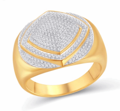 10K Gold Diamond Men's Ring 0.53CT