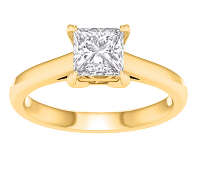 Princess Cut Diamond Women's Ring (1.50CT) in 14K Gold - Size 7 to 12 (LAB GROWN DIAMONDS)