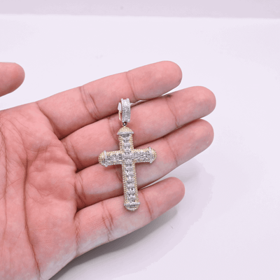 10K Cross Gold Diamond Pendant