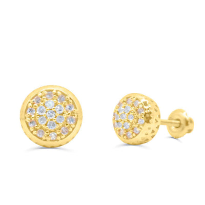 Round Shape Diamond Cluster Stud Earring (0.25CT) in 10K Gold (Yellow or White)