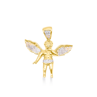 Baby Angel Diamond Pendant (0.80CT) in 10K Gold