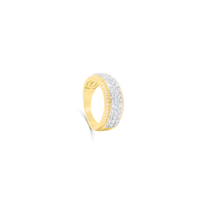 Half Eternity Baguette Diamond Cluster Men's Band Ring (1.44CT) in 10K Gold - Size 7 to 12