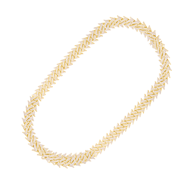 Iced Out Diamond Miami Cuban Link Necklace (8.25CT) in 10K Yellow Gold - (20 Inches)