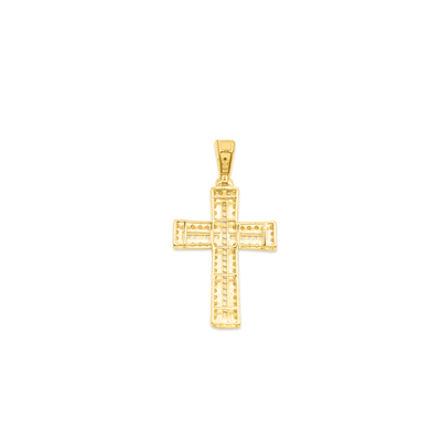 Cross Frame Diamond Pendant (0.33CT) in 10K Gold