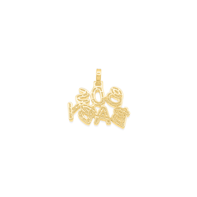 Bos Baby Hip Hop Bageutte Initial Diamond Pendant (2.45CT) in 10K Gold