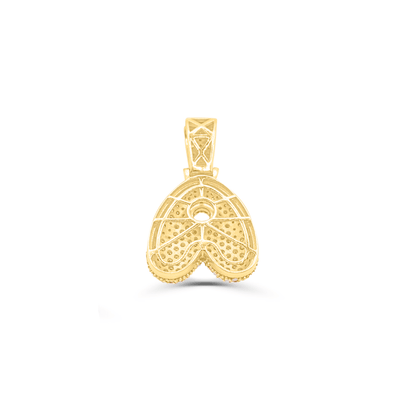Bubble Letter A Bling Diamond Pendant (2.50CT) in 10K Gold