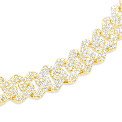 Diamond Miami Cuban Link Chain (29.50CT) in 10K Gold - 12mm (20 inches)