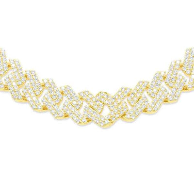 Diamond Miami Cuban Link Chain (29.50CT) in 10K Gold - 12mm (20 inches)