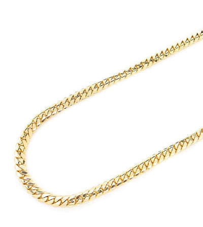 9mm 10K Solid Gold Miami Cuban Chain (White or Yellow or Rose) - from 22 to 26 Inches