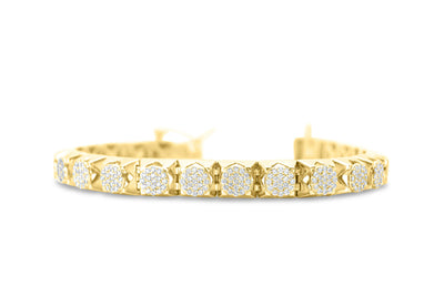 Diamond Tennis Bracelet (6.00CT) in 10K Yellow Gold - 9mm