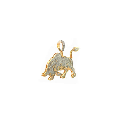 Running Bull Diamond Pendant for Men (0.93CT) in 10K Yellow Gold