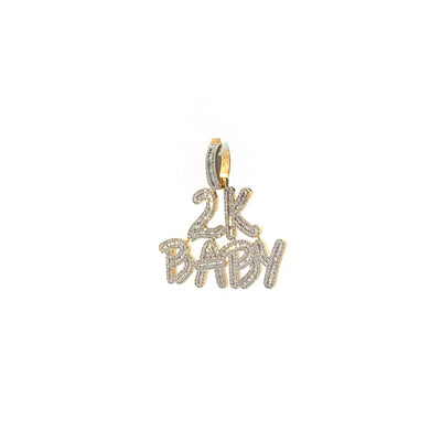 2K Baby Hip Hop Baguette Diamond Pendant For Men (2.00CT) in 10K Yellow Gold