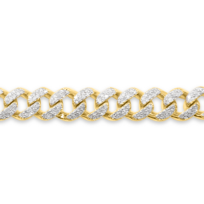 Iced Out Mini Cuban Diamond Bracelet (3.75CTW) in 10K Gold - 8mm