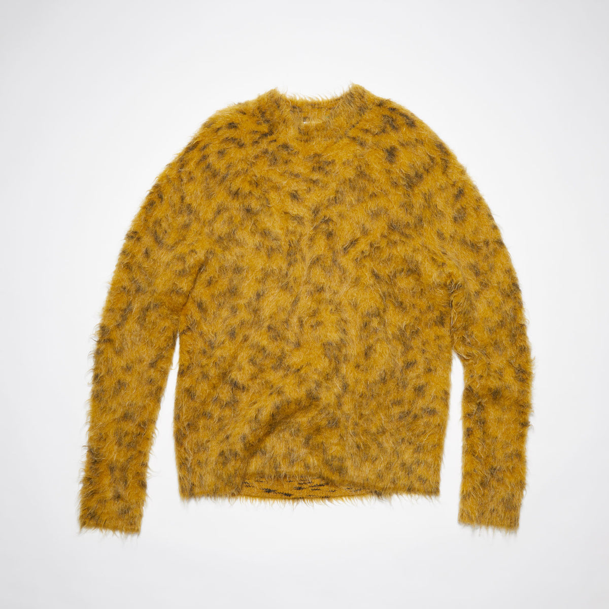 Acne Studios Brushed Wool Sweater In Mustard