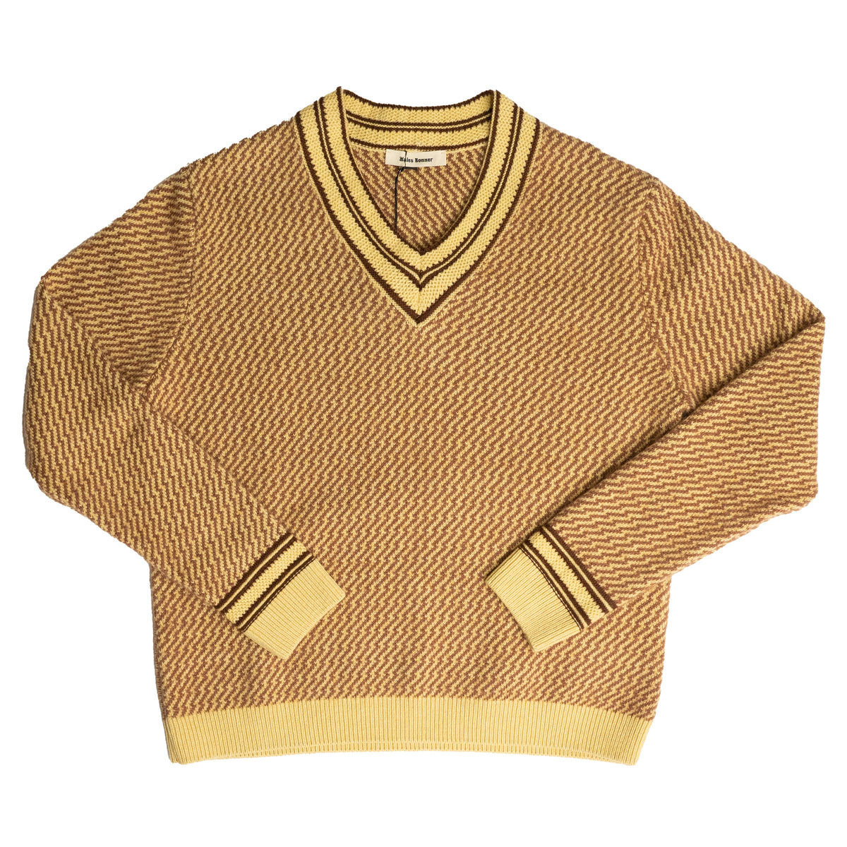 Wales Bonner Clarinet Sweater In Yellow