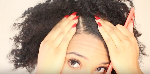 Step 2: Part your hair in your the direction that you’d like it to lay when you take the twists out.