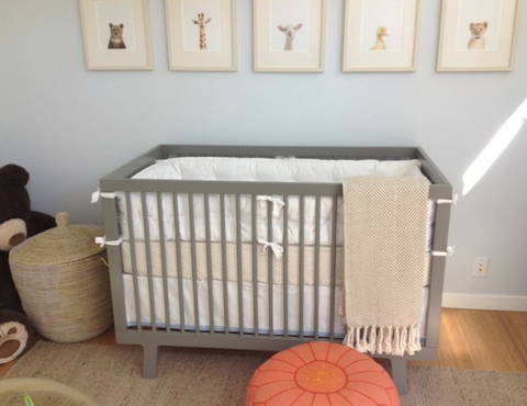 Traditional gray crib
