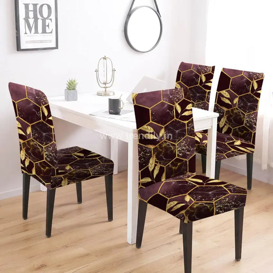 Trendily Spandex Printed Stretchable Chair Covers (Cc-072)