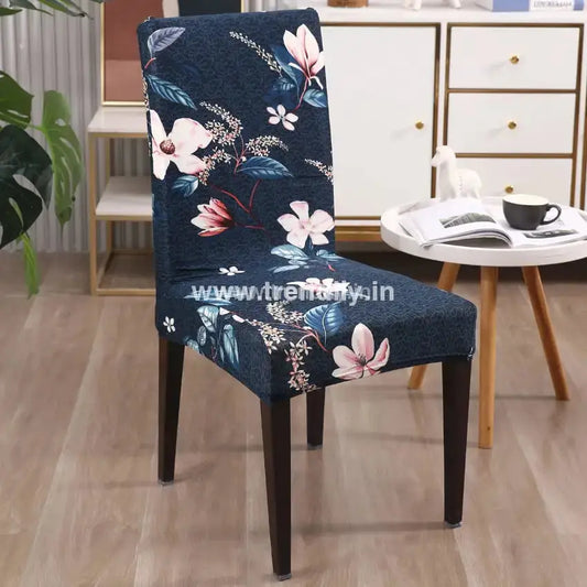 Trendily Stretchable Chair Covers Lotus Blue
