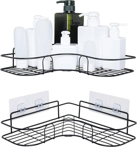 Corner Rack-Stainless Steel Self Adhesive Bathroom Shelf Corner Rack for Kitchen & Bathroom Shelve (HE-03)