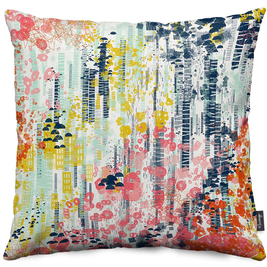 Flower Fall Throw Pillow