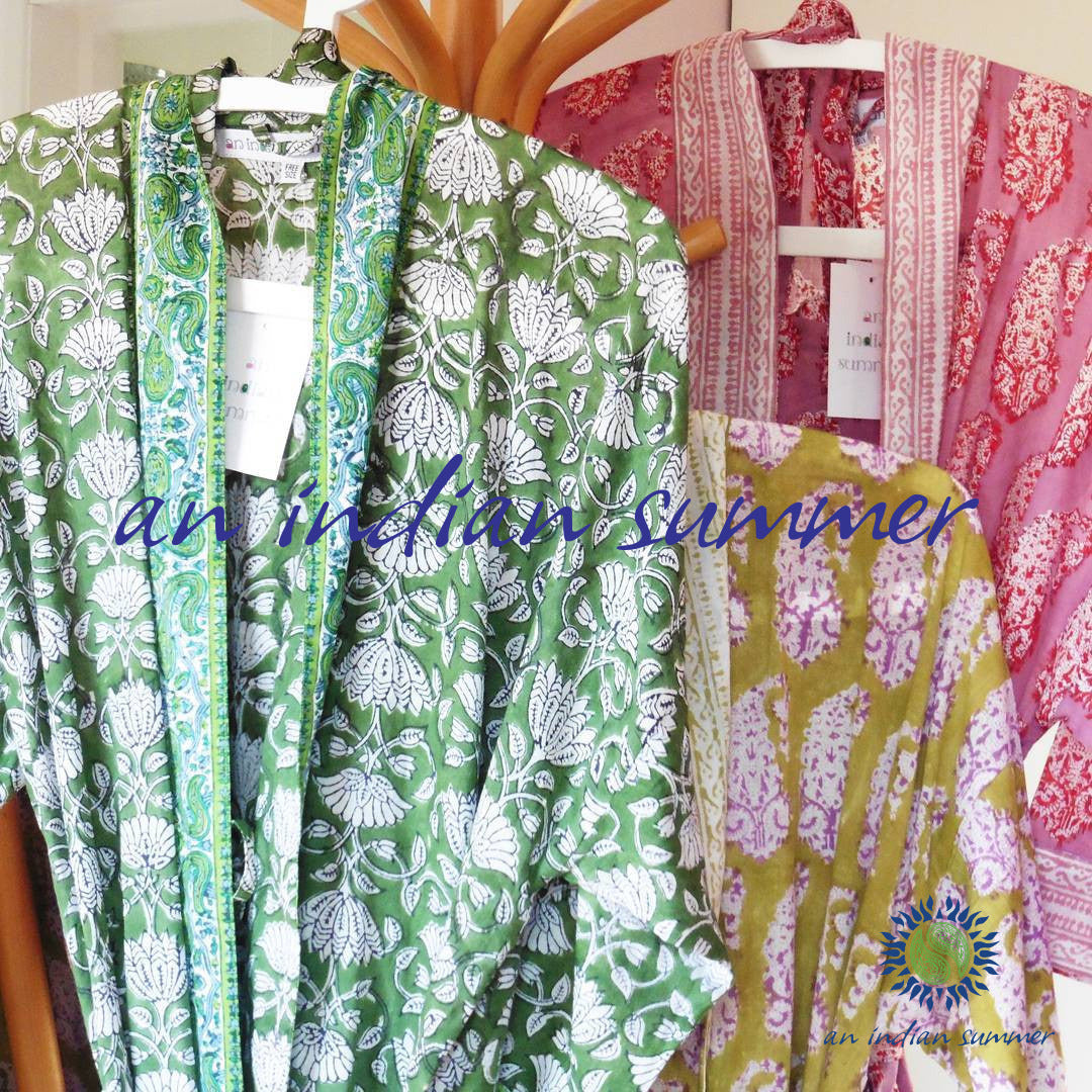 cotton kimono style dressing gown