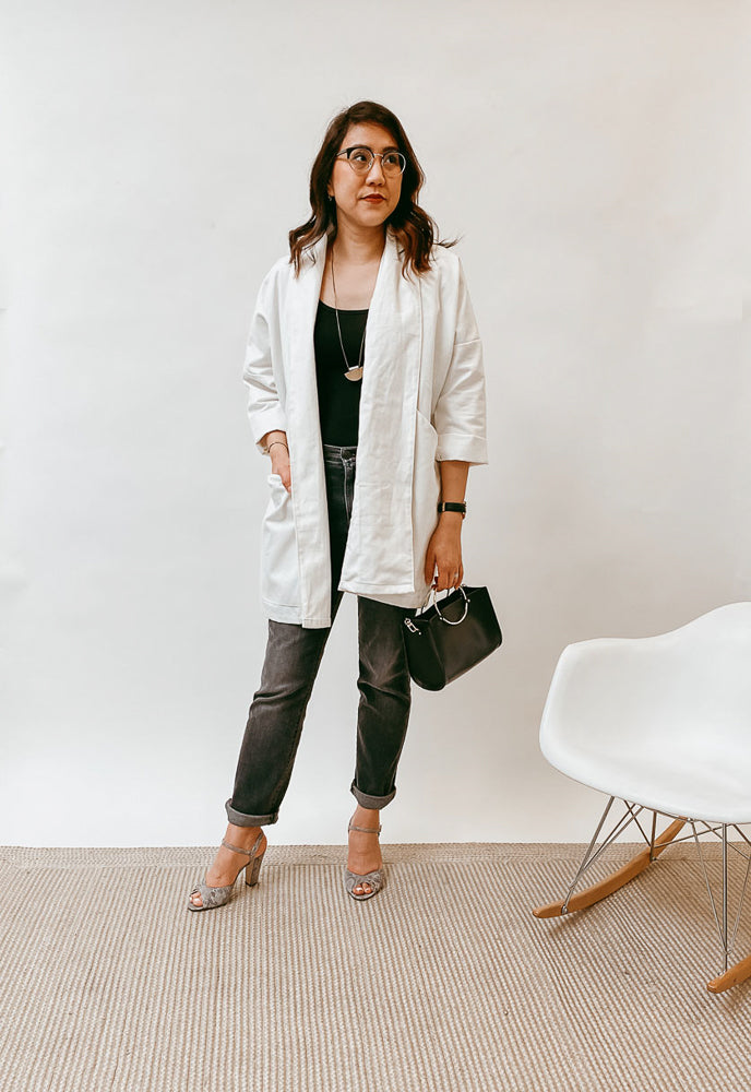 Organic cotton kimono jacket 