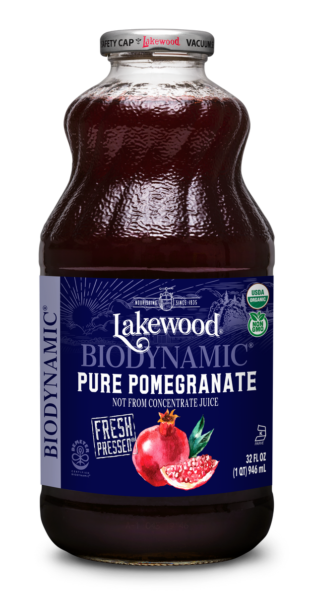 Biodynamic® Organic Pure Pomegranate 32oz 6 Pack Lakewood Juice Lakewood Organic 8137