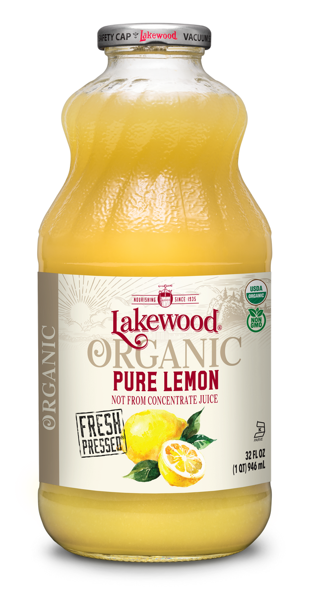 Lakewood Organic PURE Lemon Juice, Fresh Pressed® (32 oz, 6 pack)