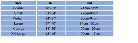 Ronix men's life vest size chart