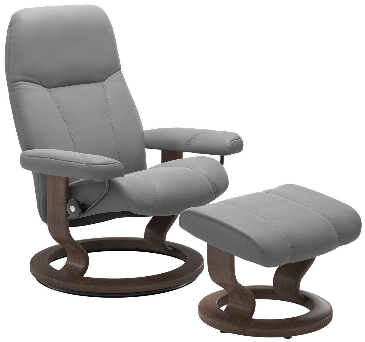 Ekornes Stressless Consul Small Classic Recliner with Ottoman