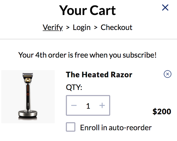 Gillette Heated Razor Pre-Order