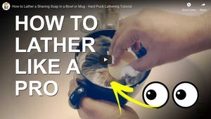 How to lather shaving soap in a bowl or mug.