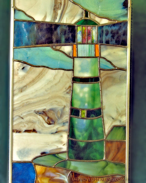 Stained glass lighthouse